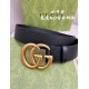 Gucci imported original calf leather lined with imported head layer cowhide. With fine antique copper buckle, original leather customized, counter width 4.0cm.