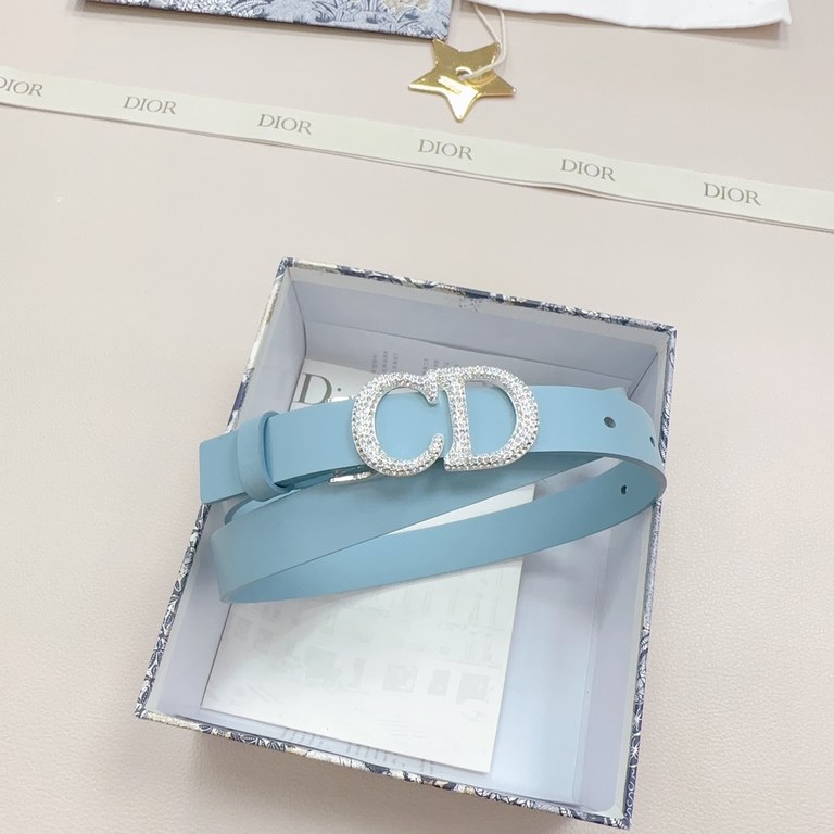 2.0cm Dior official website new. Double-sided head layer calf leather plain. Length 75.80.85.90.95.100... European size, the original customized beautifully drilled copper buckle [celebrate] [celebrate]