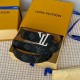 Comes with a full set of gift boxWidth 30mm LOUIS VUITTON OVERSEAS ORIGINAL GENUINE Made in Spain - Classic design Mon organ canvas leather belt Imported calfskin cream brushed bottom lining Shiny palladium-plated buckle