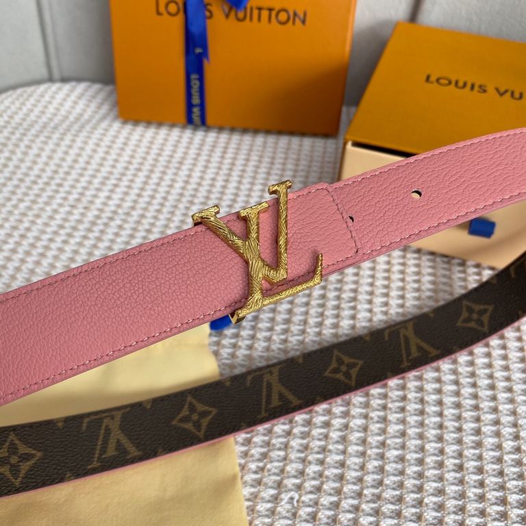 Comes with a full set of gift boxLOUIS VUITTON Louis Vuitton Overseas purchased original genuine Made in Spain - Classic reversible design, one for two Mon organ canvas leather belt, imported calfskin lining, shiny palla