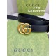 Gucci imported original calf leather lined with imported head layer cowhide. With fine antique copper buckle, original leather customized, counter width 3.0cm.