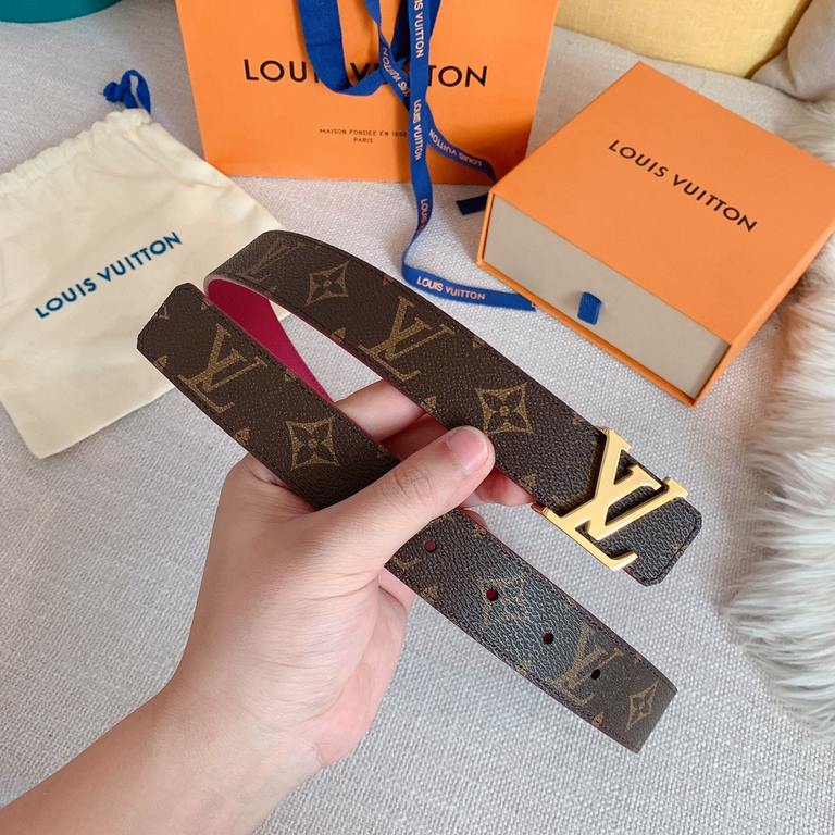 With full set of packaging gift box  LV Women's original single 30mm The belt body is imported original customized 2019 new special, the buckle head is made of high-quality pure copper buckle, genuine open version. Speci