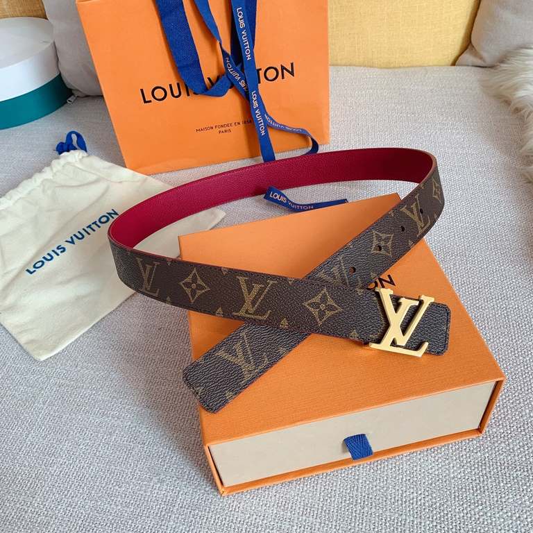 With full set of packaging gift box  LV Women's original single 30mm The belt body is imported original customized 2019 new special, the buckle head is made of high-quality pure copper buckle, genuine open version. Speci