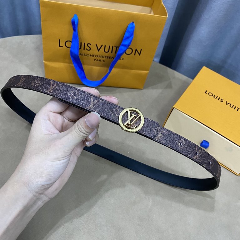 Donkey's new SS22 special limited   Women's belt Width 2cm Customized classic material lining soft calf leather bottom New open molded logo buckle Multi-color   choice