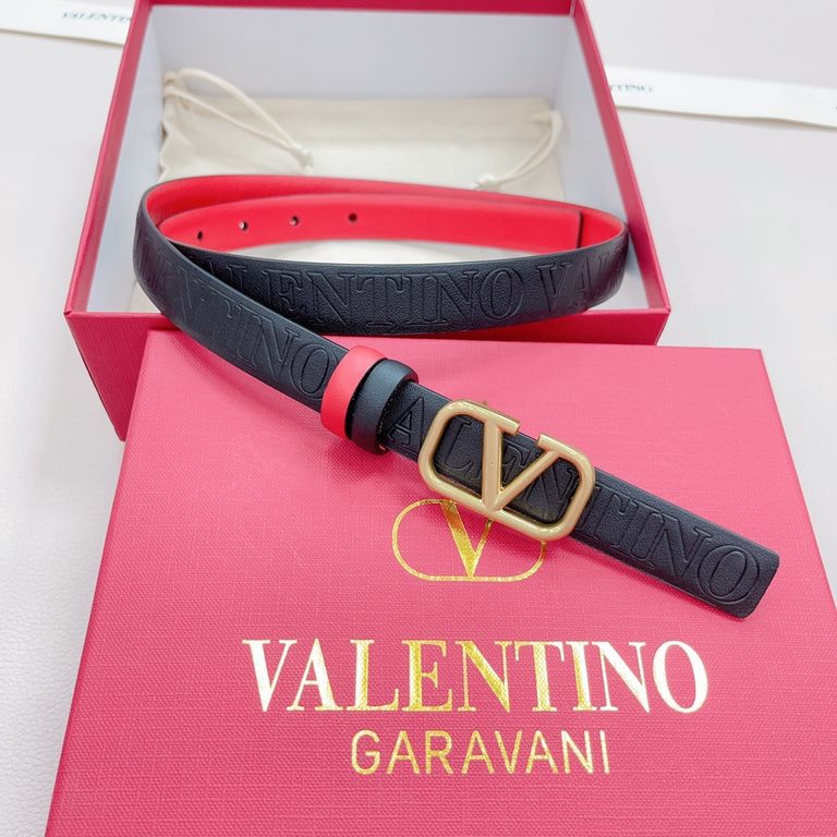 2.0cm Valentino New. Original leather with color scheme on both sides. Length 75.80.85.90.95.100 European sizes, original customized beautiful brass buckle [Celebration] [Celebration] [Celebration].