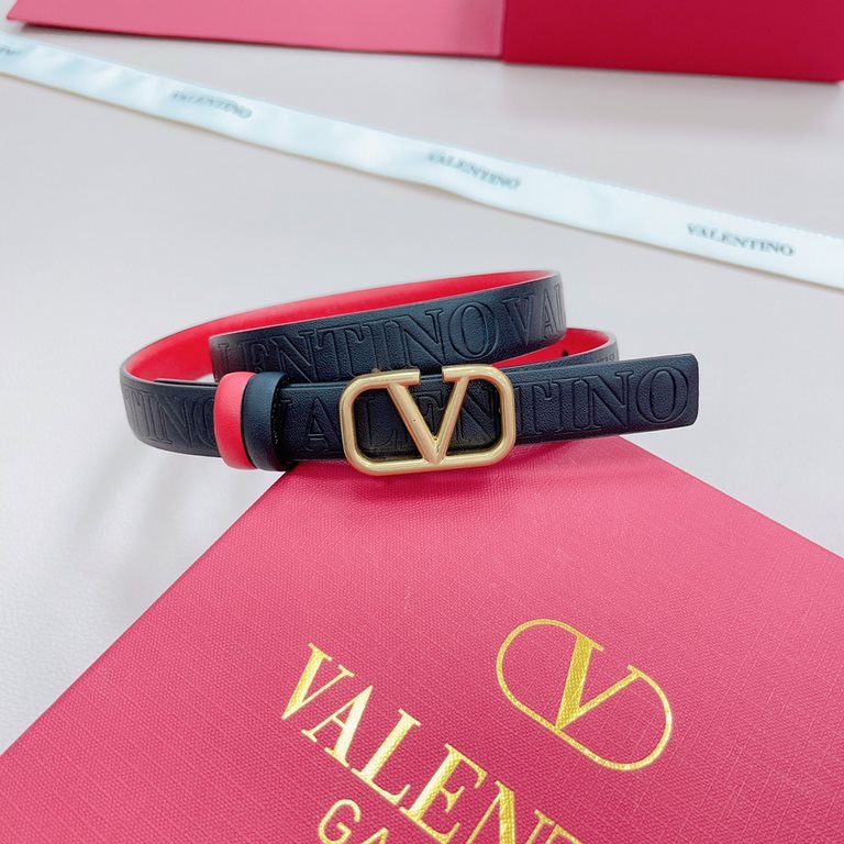 2.0cm Valentino New. Original leather with color scheme on both sides. Length 75.80.85.90.95.100 European sizes, original customized beautiful brass buckle [Celebration] [Celebration] [Celebration].