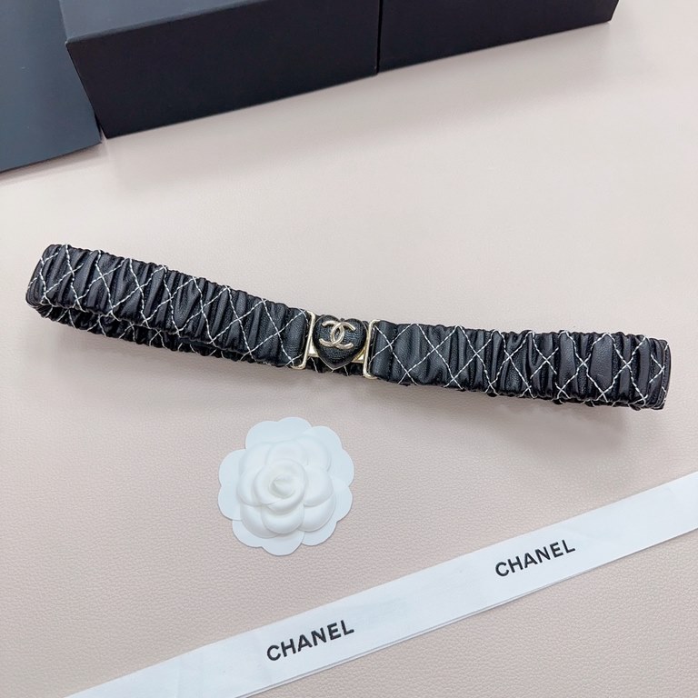 2.0cm Chanel sheepskin elastic band official website new, length 65.70.75.80.85.90.95 euros