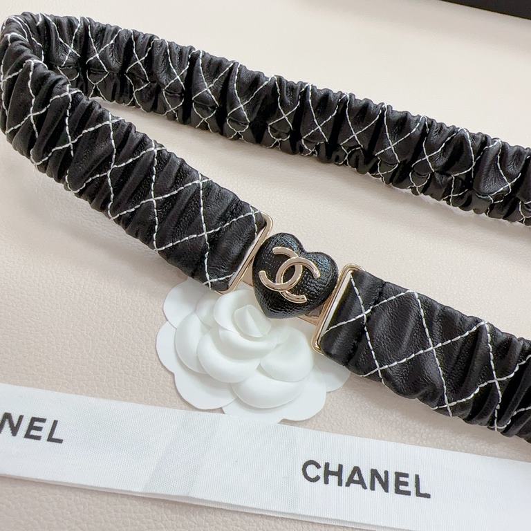 2.0cm Chanel sheepskin elastic band official website new, length 65.70.75.80.85.90.95 euros