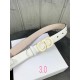 Width 3.0cm Dior (Dior) explosion of flat wireless belt body  Saddle head layer calf leather belt.Lacquered metal CD logo in imported double-layer cowhide leather.