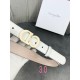 Width 3.0cm Dior (Dior) explosion of flat wireless belt body  Saddle head layer calf leather belt.Lacquered metal CD logo in imported double-layer cowhide leather.