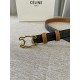 Celine Italy imported calfskin head layer, smooth and delicate grain, with the triumphal arch boutique copper buckle, steamed air plating does not fade, 2.5cm men and women with the same models, support NFC