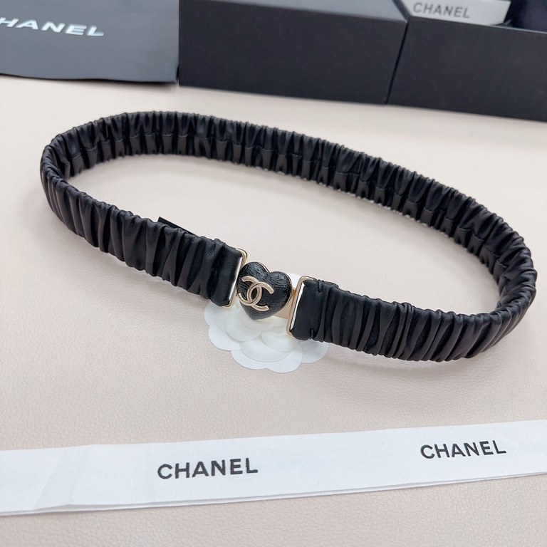 2.0cm Chanel sheepskin elastic band official website new, length 65.70.75.80.85.90.95 euros