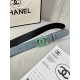 Width 3.0cm Chanel (Chanel) imported soft calf leather support NFC chip official website link   scanning code verification, gold Silver metal grinding rubber steel buckle.