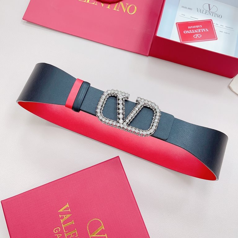 7.0cm Valentino New. Double-sided color matching. Length 75.80.85.90.95.100.105.110 European sizes, original customized beautiful brass buckle [Celebration] [Celebration] [Celebration] [Celebration