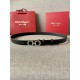 With a full set of packing gift box  Ferragamo women's double-sided imported calfskin head belt with 8 word boutique buckle, 2.5cm support NFC