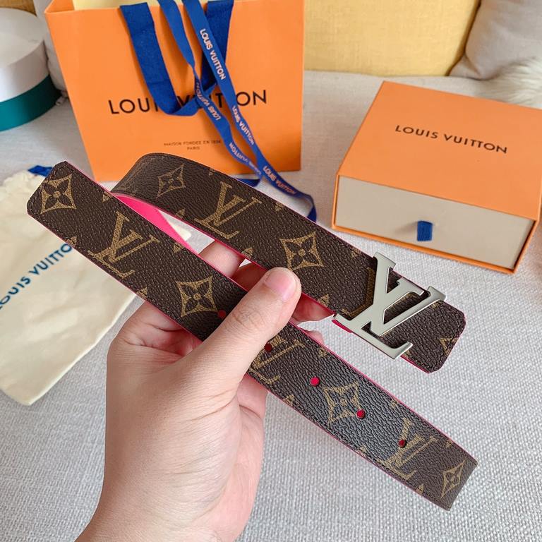 With full set of packaging gift box  LV Women's original single 30mm The belt body is imported original customized 2019 new special, the buckle head is made of high-quality pure copper buckle, genuine open version. Speci