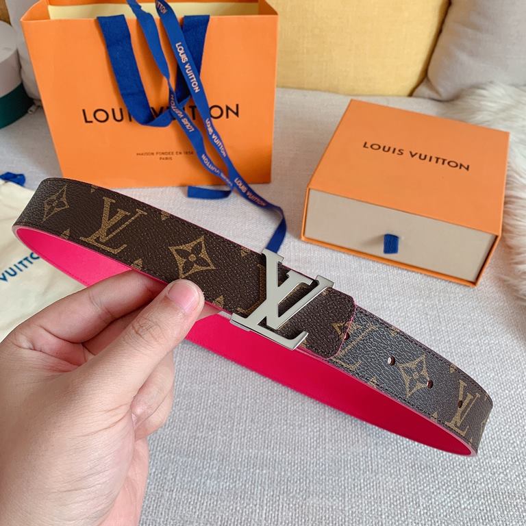 With full set of packaging gift box  LV Women's original single 30mm The belt body is imported original customized 2019 new special, the buckle head is made of high-quality pure copper buckle, genuine open version. Speci