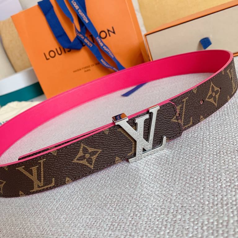 With full set of packaging gift box  LV Women's original single 30mm The belt body is imported original customized 2019 new special, the buckle head is made of high-quality pure copper buckle, genuine open version. Speci