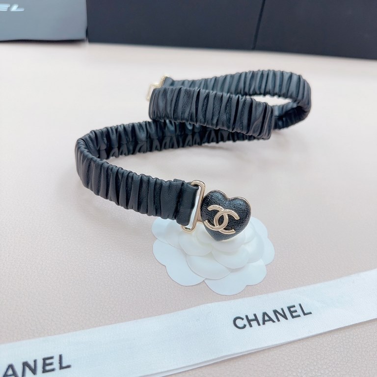 2.0cm Chanel sheepskin elastic band official website new, length 65.70.75.80.85.90.95 euros