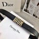 Dior official website synchronization Imported double-sided head layer calfskin leather original rough line design counter high-end quality with Dior exquisite Dior letter buckle Practical for spring, summer, fall and wi