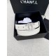 Width 3.0cm Chanel (Chanel) original touch grain cowhide support NFC chip official website link   scanning code verification, gold and silver color diamonds steel buckle.