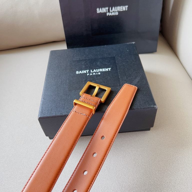 Saint Laurent Saint Laurent 2021 fall and winter new ysl belt belt original fabric exclusive custom YSL original cowhide bottom. Size 3.0cm fashion versatile and elegant