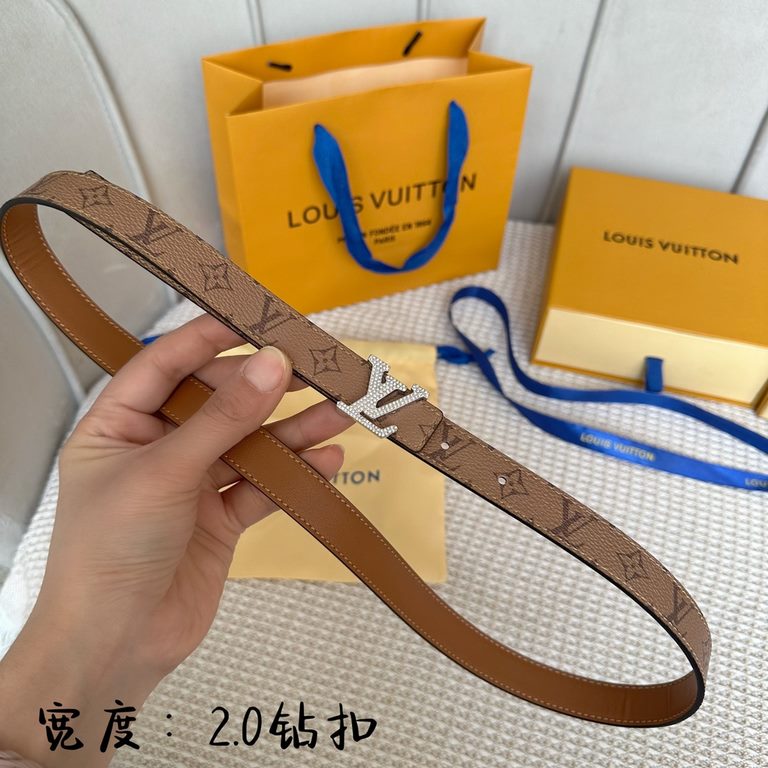 (Picture package )Width 20mm               Donkey New SS23 Special Limited  Women's Belt Classic Color Curry Flower   Pure Color Calfskin Gold and Silver Trim Handmade with Crystals Sparkling. Multi-color