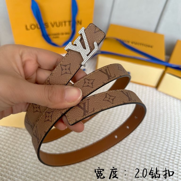 (Picture package )Width 20mm               Donkey New SS23 Special Limited  Women's Belt Classic Color Curry Flower   Pure Color Calfskin Gold and Silver Trim Handmade with Crystals Sparkling. Multi-color