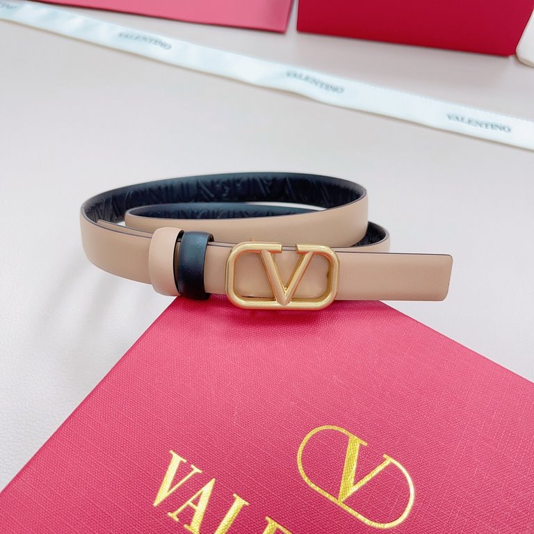 2.0cm Valentino New. Original leather with color scheme on both sides. Length 75.80.85.90.95.100 European sizes, original customized beautiful brass buckle [Celebration] [Celebration] [Celebration].