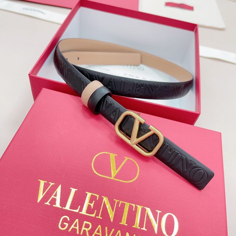 2.0cm Valentino New. Original leather with color scheme on both sides. Length 75.80.85.90.95.100 European sizes, original customized beautiful brass buckle [Celebration] [Celebration] [Celebration].