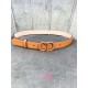 Width 3.0cm Dior (Dior) explosion of flat wireless belt body  Saddle head layer calf leather belt.Lacquered metal CD logo in imported double-layer cowhide leather.