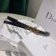 CD Dior 1.5cm Women's Belt Counter counter with Dior letter buckle, imported calf leather, star with the same belt, versatile explosive models. With a complete set of packaging gift box