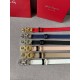 With a full set of packing gift box  Ferragamo women's double-sided imported calfskin head belt with 8 word boutique buckle, 2.5cm support NFC