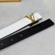 Comes in a fully packaged gift box  .               The newest   belt. Width 25mm Reversible calfskin leather embossed striped black on white Reversible with refined faux jade buckle