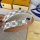 Comes with a full set of gift boxWidth 30mm LOUIS VUITTON OVERSEAS ORIGINAL GENUINE Made in Spain - Classic design Mon organ canvas leather belt Imported calfskin cream brushed bottom lining Shiny palladium-plated buckle