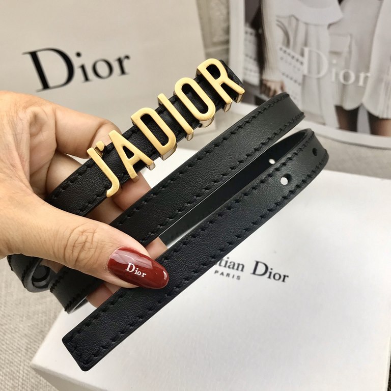 Dior official website synchronization Imported double-sided head layer calfskin leather original rough line design counter high-end quality with Dior exquisite Dior letter buckle Practical for spring, summer, fall and wi