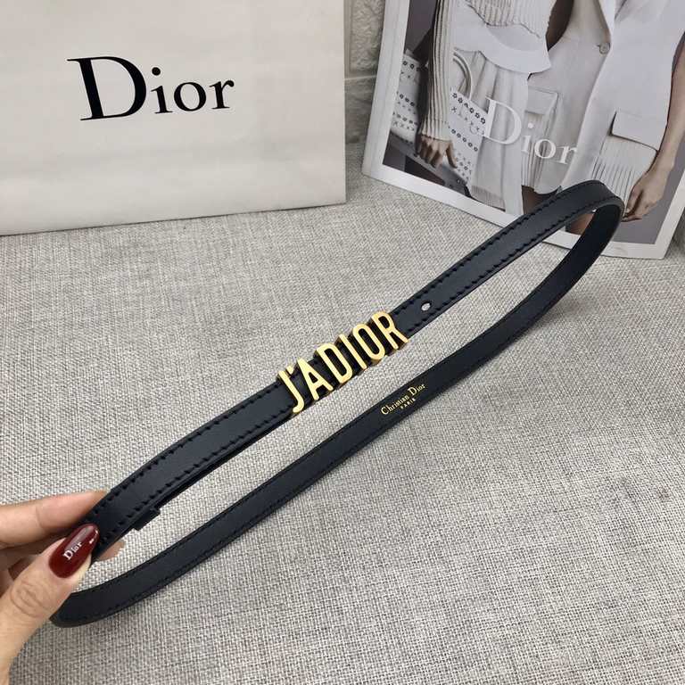 Dior official website synchronization Imported double-sided head layer calfskin leather original rough line design counter high-end quality with Dior exquisite Dior letter buckle Practical for spring, summer, fall and wi