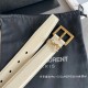 YSL  Saint Laurent women's belt, double-sided imported original leather, square buckle with CASSANDRE logo belt loop, women's must-have items, width 3.0cm