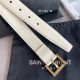 YSL  Saint Laurent women's belt, double-sided imported original leather, square buckle with CASSANDRE logo belt loop, women's must-have items, width 3.0cm