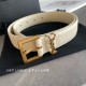 YSL  Saint Laurent women's belt, double-sided imported original leather, square buckle with CASSANDRE logo belt loop, women's must-have items, width 3.0cm