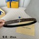 Lv pyrmide Truck L OEiI reversible belt 】 Donkey ladies   belt width 2.5cm Classic color coffee flower   calf leather plain bottom with new flower interlocking buckle can be worn on both sides of the fashionable and gene