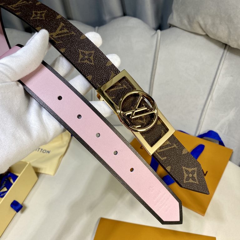 With a full set of packaging gift box   LV Women's boutique original quality width 35mm counter code Donkey first couple style Classic old flower face lining calfskin lining with the latest hardware Multi-color optional 