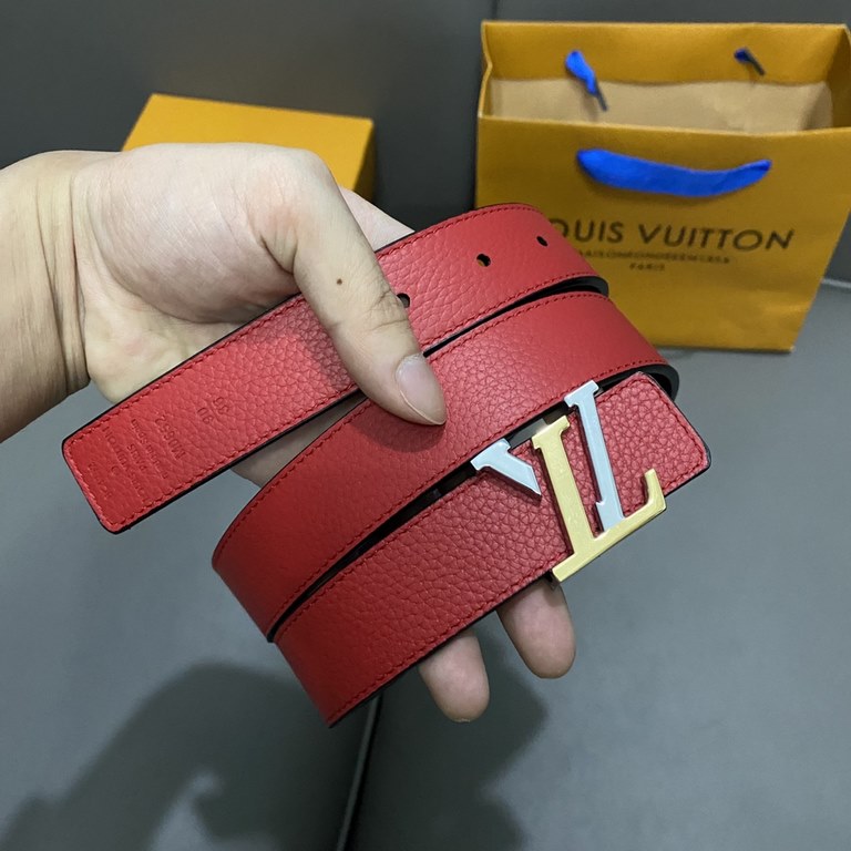 Width 30mm                Donkey's new SS23 special limited   women's belt Classic double-sided color clashing imported togo lychee pattern texture is superb on the body with excellent effect with the classic monogrammed