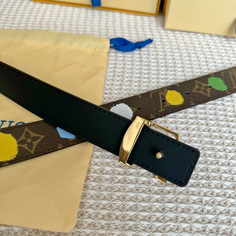 Width 30mm               Donkey SS2023 New Original   Women's New Reversible belt presents a new gradient color pattern with imported calfskin Leather in fresh tones to release the summer breath with a smooth hook buckle