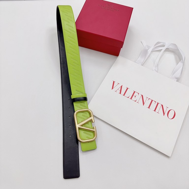 4.0cm Valentino counter new. Double-sided head layer cowhide. Length 75.80.85.90.95.100.105.110 European yards, the original customized drill buckle [celebrate] [celebrate] [celebrate] [celebrate