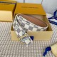 Comes with a full set of gift boxWidth 30mm LOUIS VUITTON OVERSEAS ORIGINAL GENUINE Made in Spain - Classic design Mon organ canvas leather belt Imported calfskin cream brushed bottom lining Shiny palladium-plated buckle