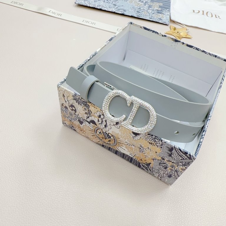 2.0cm Dior official website new. Double-sided head layer calf leather plain. Length 75.80.85.90.95.100... European size, the original customized beautifully drilled copper buckle [celebrate] [celebrate]