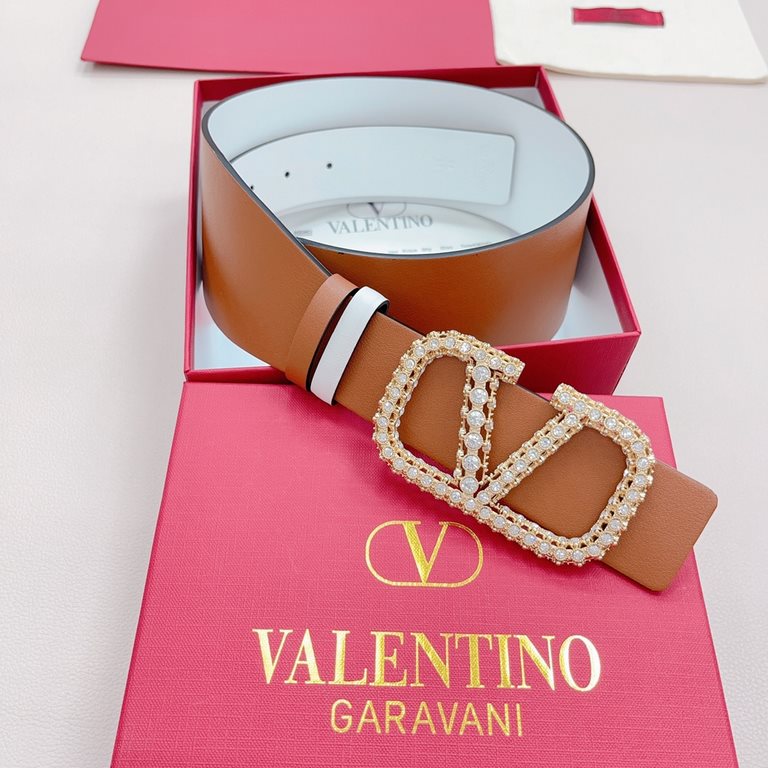 7.0cm Valentino New. Double-sided color matching. Length 75.80.85.90.95.100.105.110 European sizes, original customized beautiful brass buckle [Celebration] [Celebration] [Celebration] [Celebration