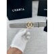 Width 3.0cm Chanel (Chanel) original touch grain cowhide support NFC chip official website link   scanning code verification, gold and silver color diamonds steel buckle.