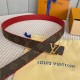 Comes with a full set of gift boxLOUIS VUITTON Louis Vuitton Overseas purchased original genuine Made in Spain - Classic reversible design, one for two Mon organ canvas leather belt, imported calfskin lining, shiny palla